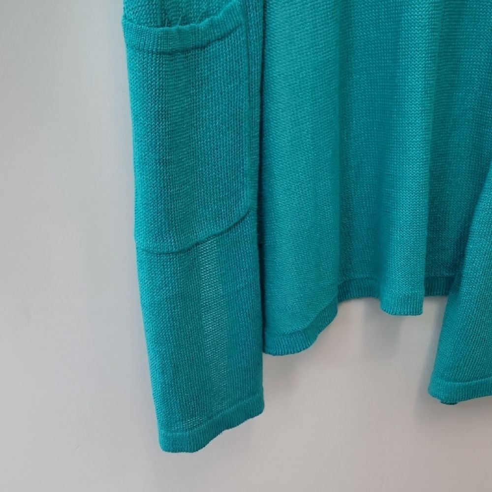J. Jill Linen Blend Cardigan Blue Size L Laggenlook - Picture 7 of 14
